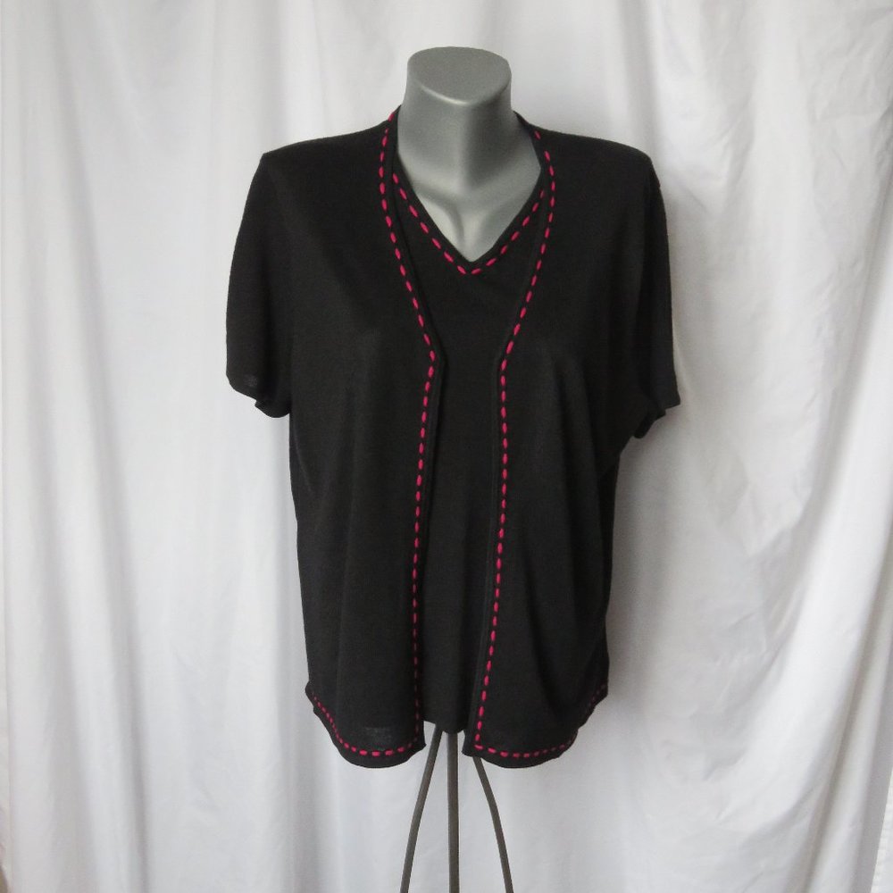 1990s Vintage Faux Black Twinset Norton McNaughton